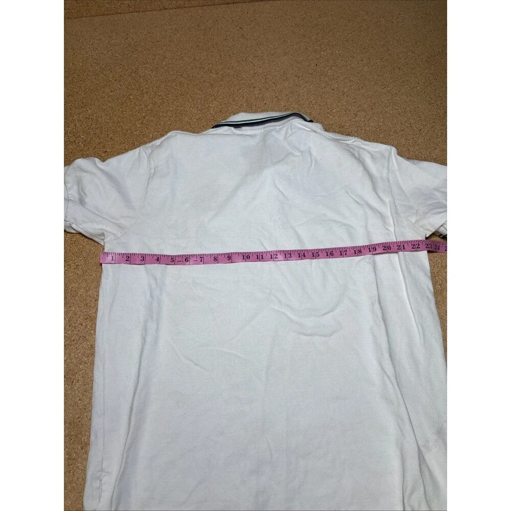 VINTAGE Polo Ralph Lauren Men's Embroidered RL-YC White Polo Shirt XL G2